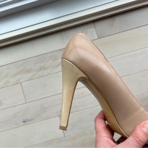 Nine West beige leather heels - Picture 5 of 14